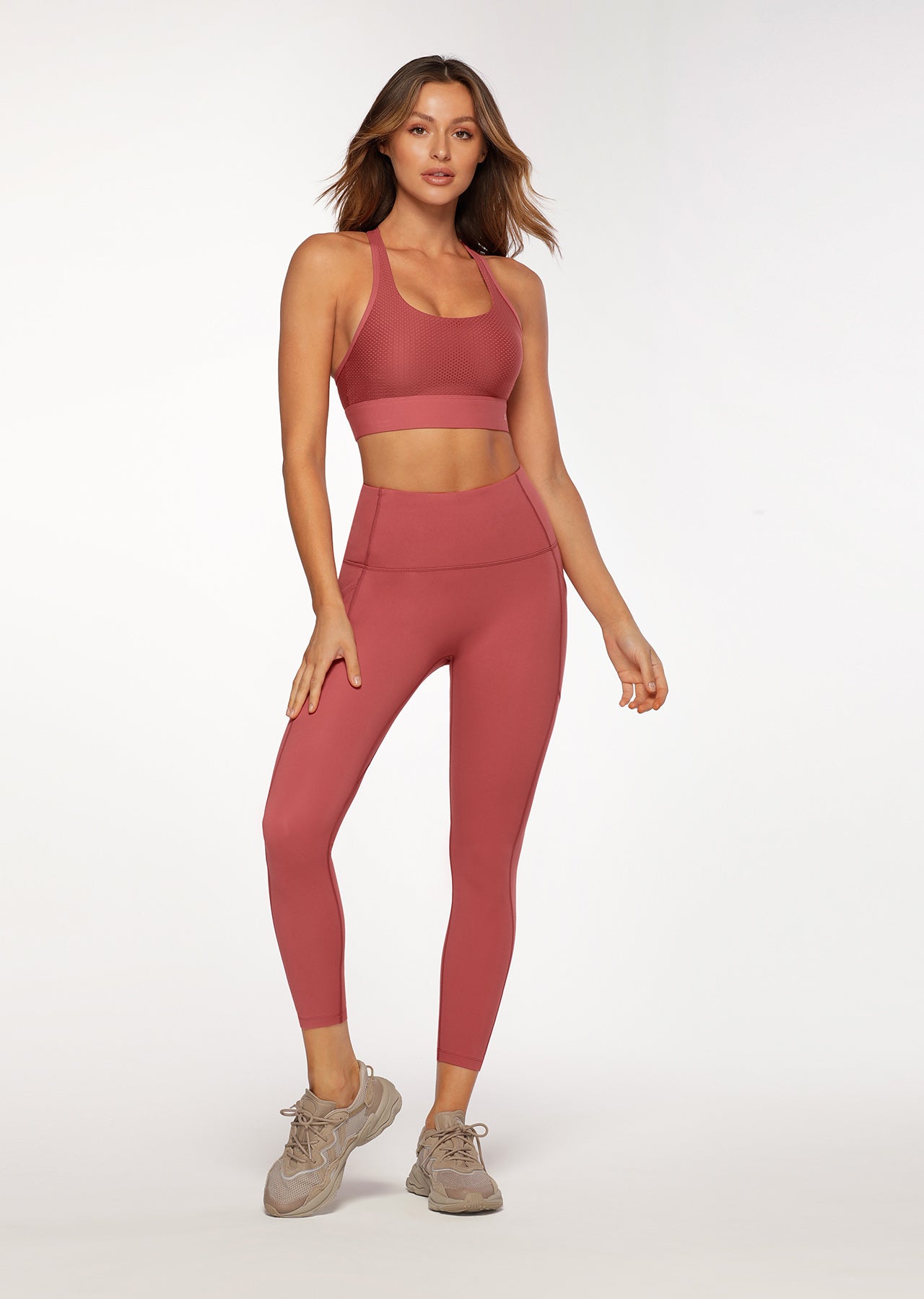 Lorna Jane Compress & Compact Sports Bra - Earth