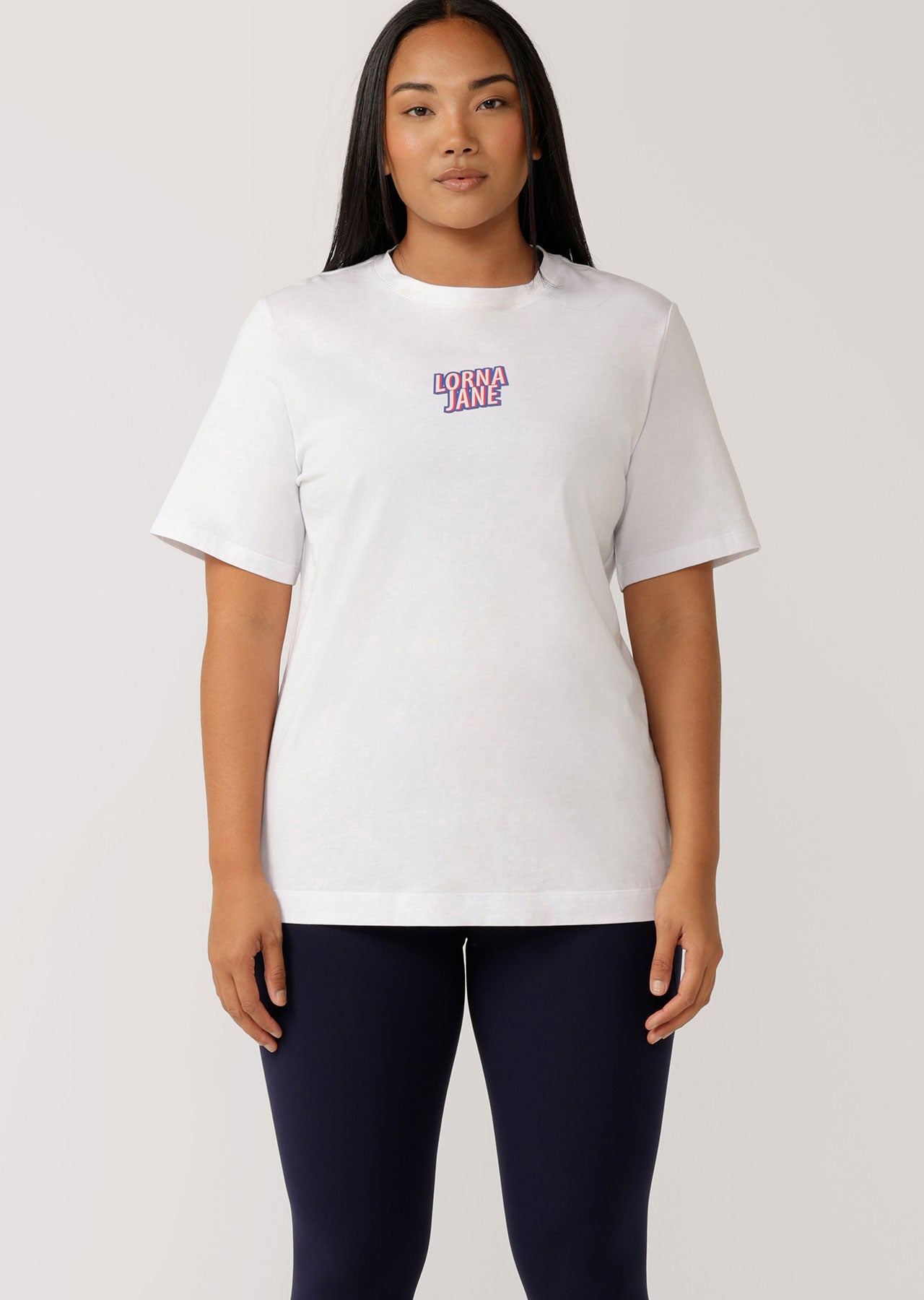 Lorna Jane LJ Dimensional Relaxed Tee - White
