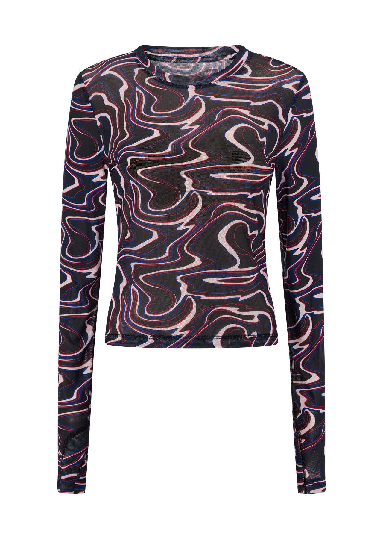 Lorna Jane Meta Luminous Long Sleeve Mesh Top - Aurora Print