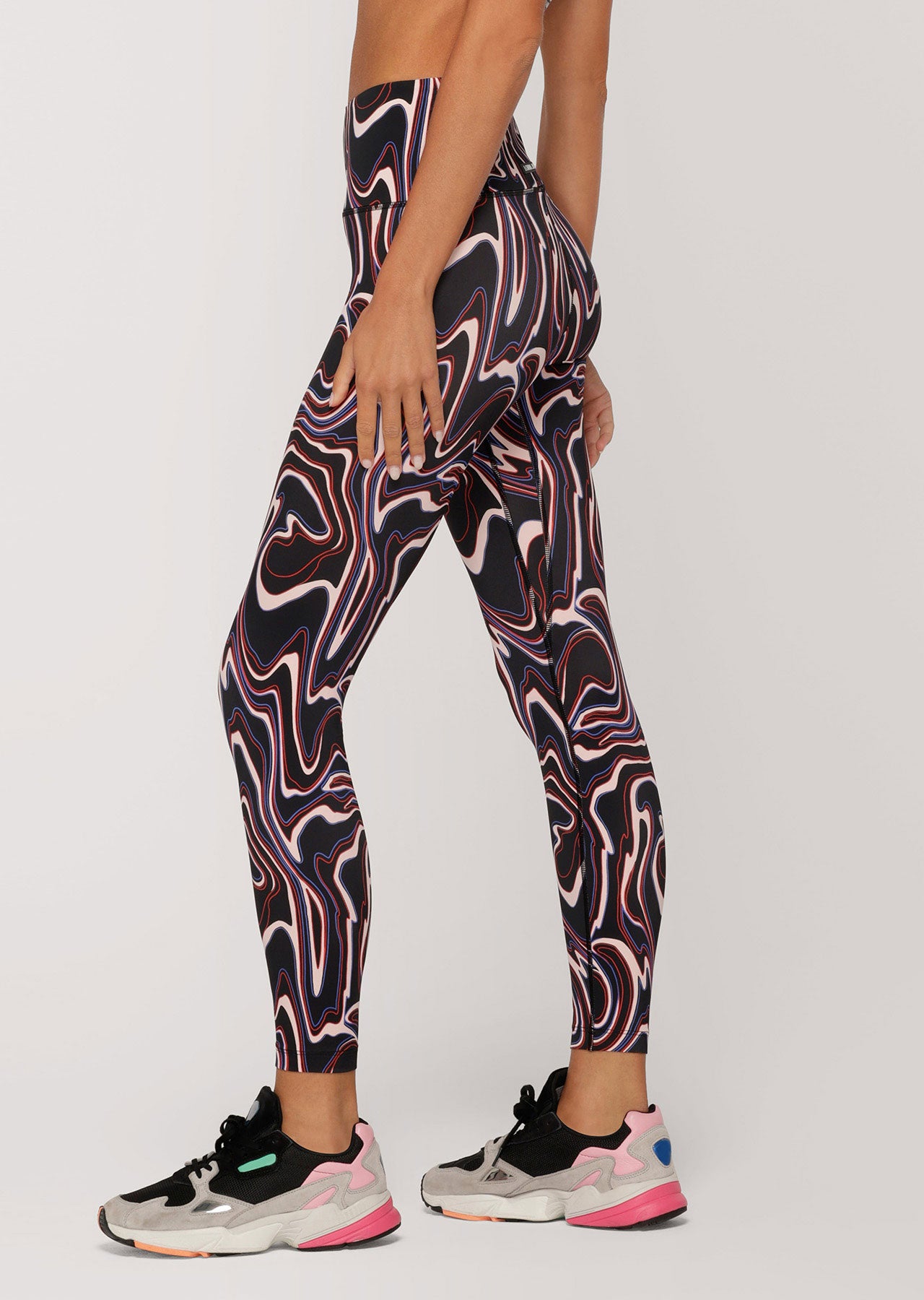 Lorna Jane Meta Luminous Pocket Ankle Biter Leggings - Aurora Print