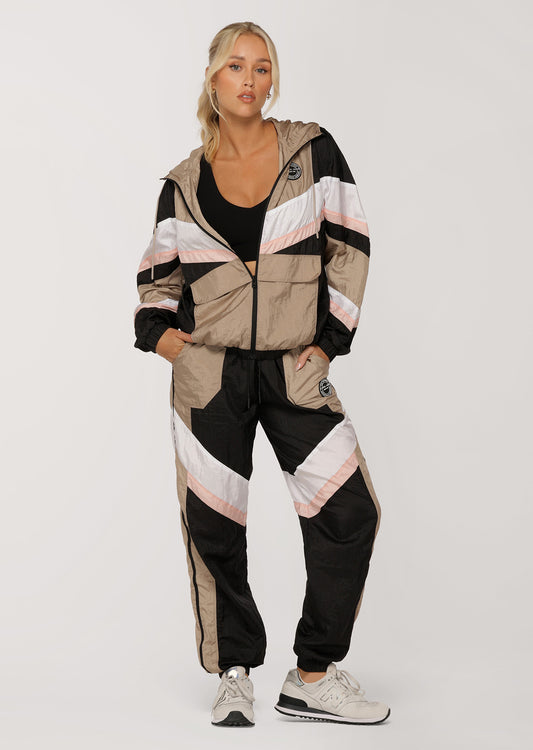 Lorna Jane Get Physical Colourblock Active Jacket - Dark Off White Multi