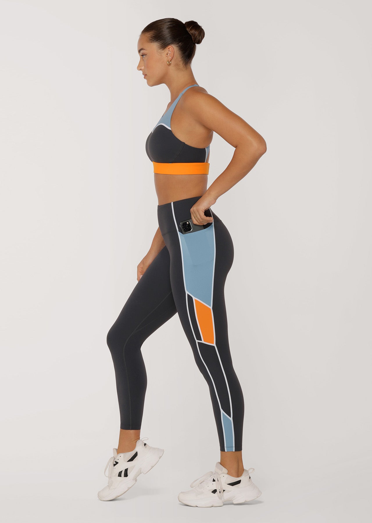 Lorna Jane Enduro No Ride Ankle Biter Leggings - Titanium