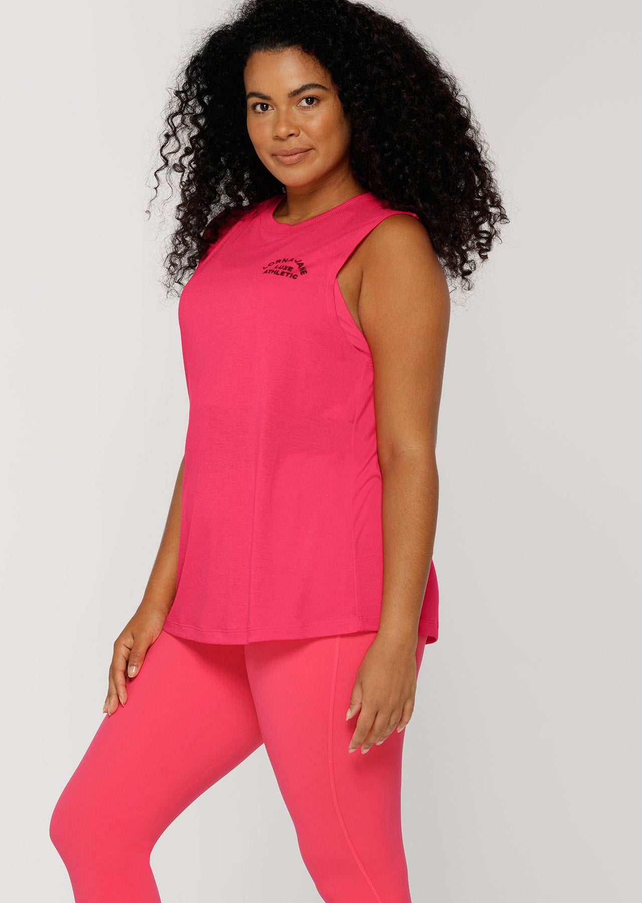 Lorna Jane Lotus Muscle Tank - Neon Raspberry