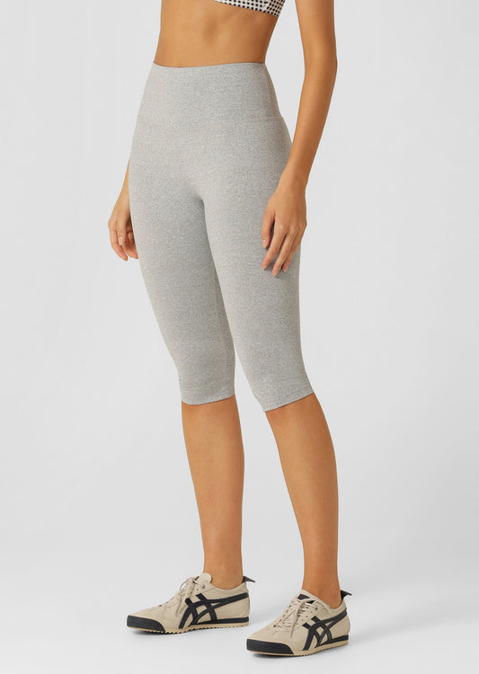 Lorna Jane True Comfort 3/4 Capri Leggings - Grey Marl