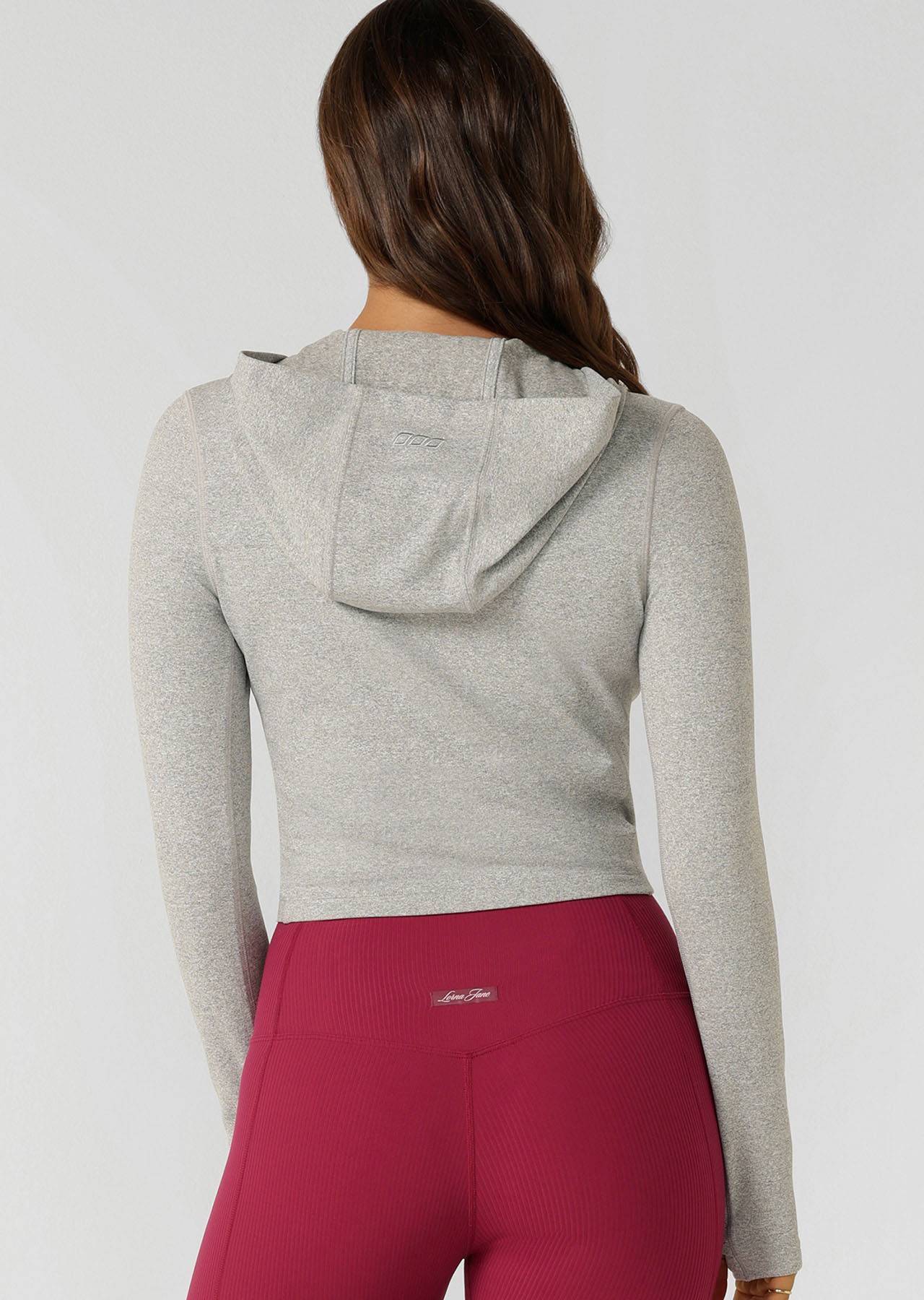 Lorna Jane Soft Touch Warm Up Jacket - Grey Marl