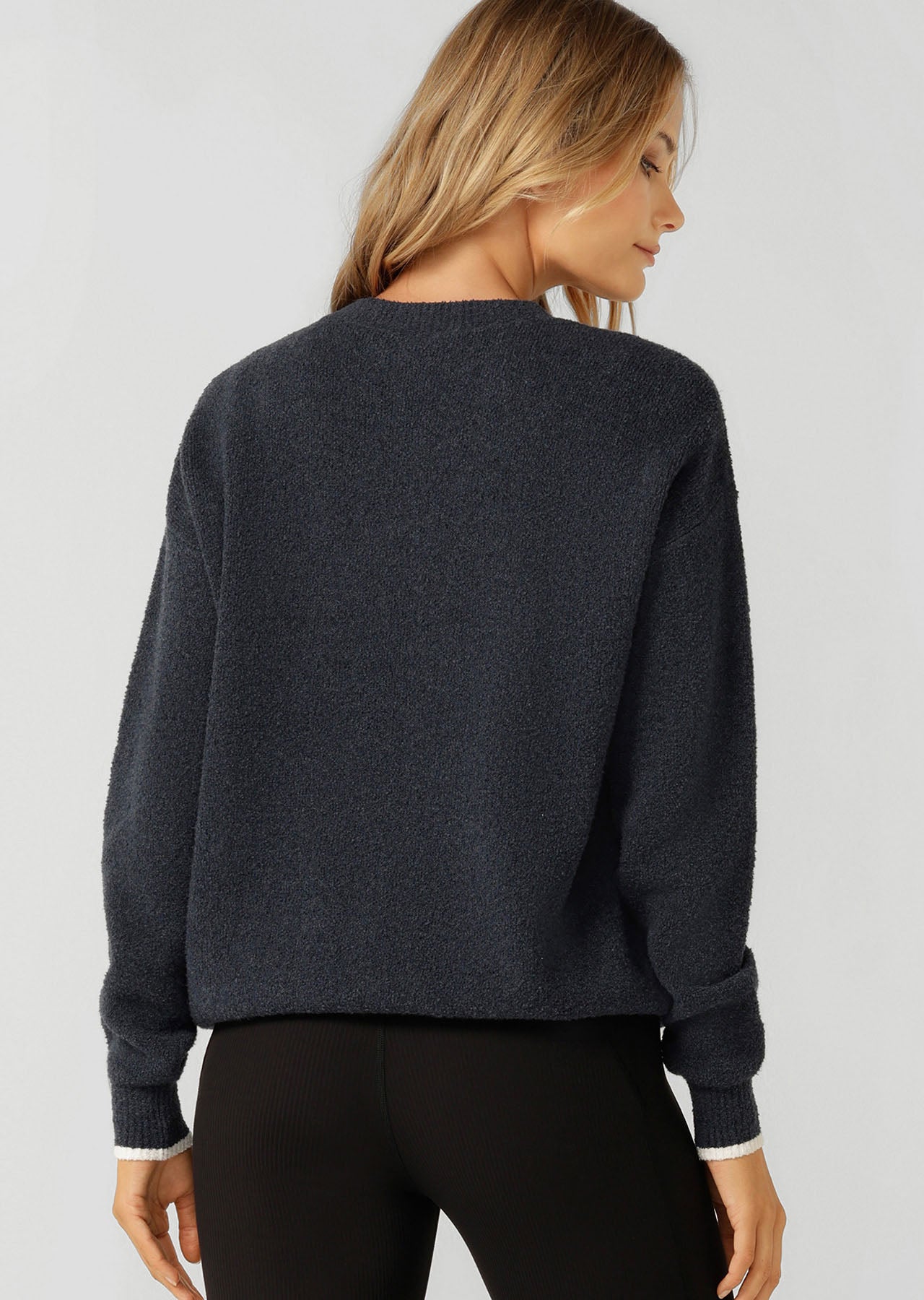 Lorna Jane LJC Boucle Knit Jumper - Platinum Navy