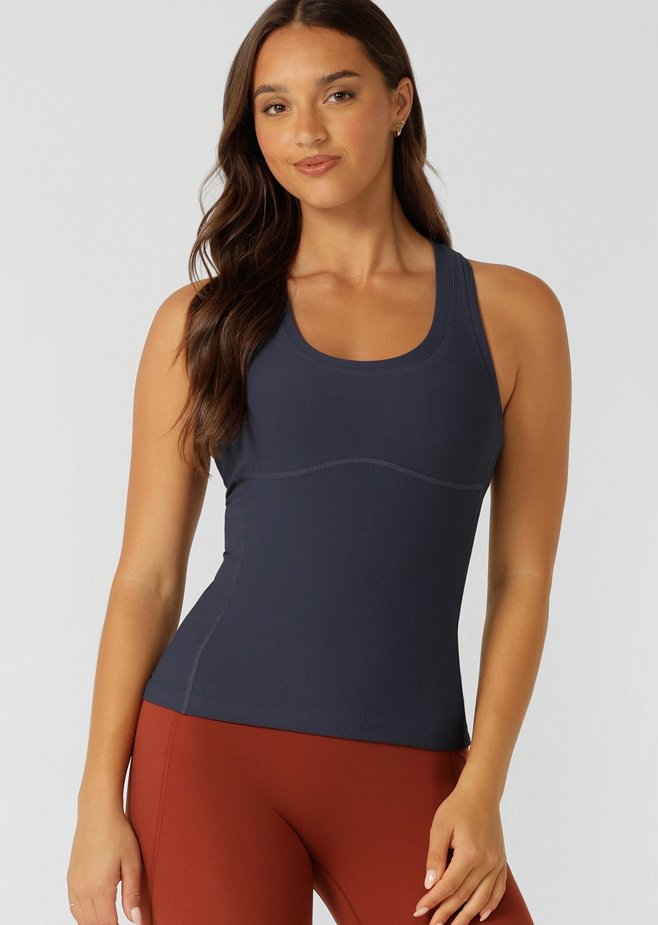 Lorna Jane Speed Circuit Active Rib Tank - Platinum Navy