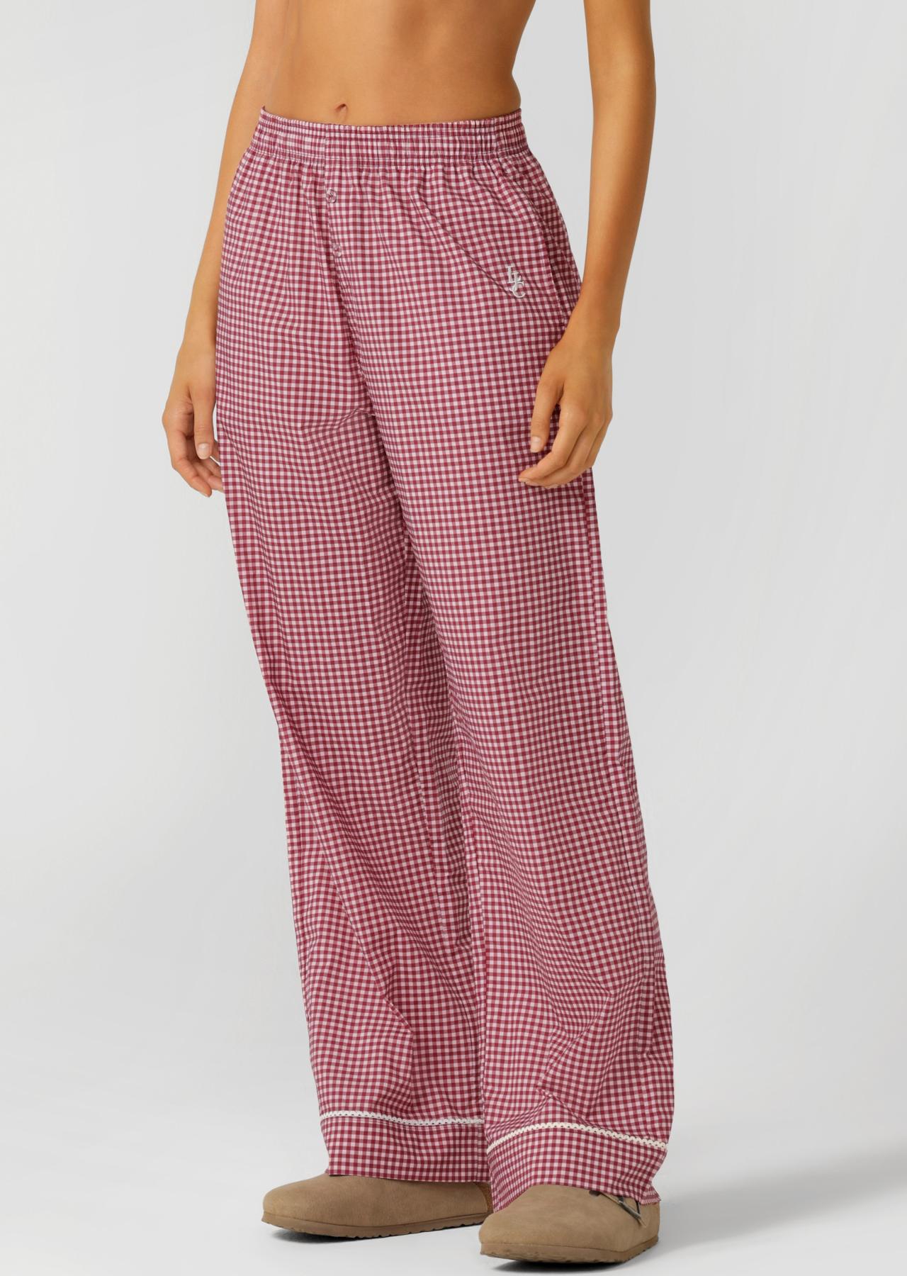 Lorna Jane Sweet Escape Lounge Pants - Berry Sweet Check