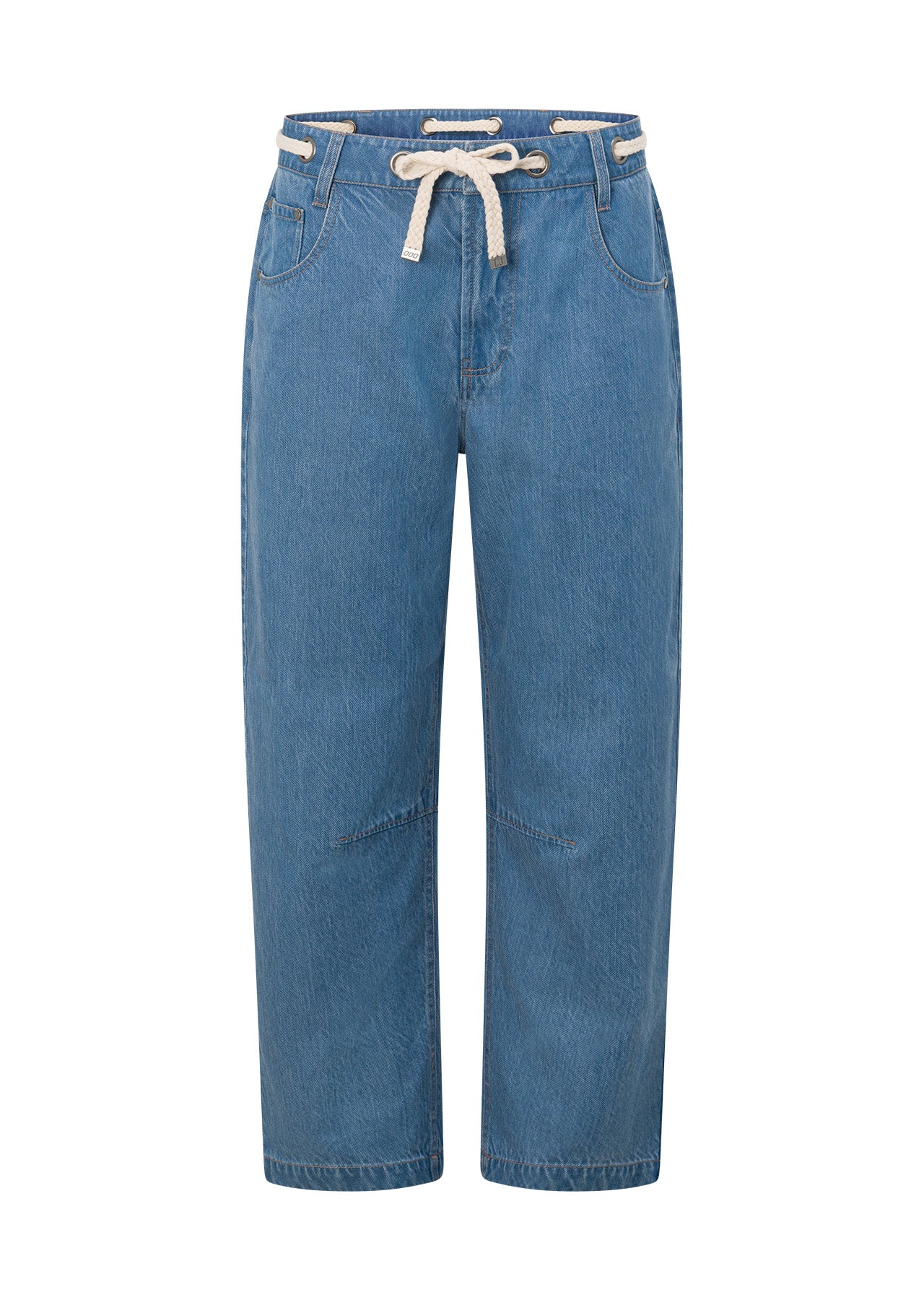 Lorna Jane Off Duty Vintage Wash Denim Pants - Blue Denim