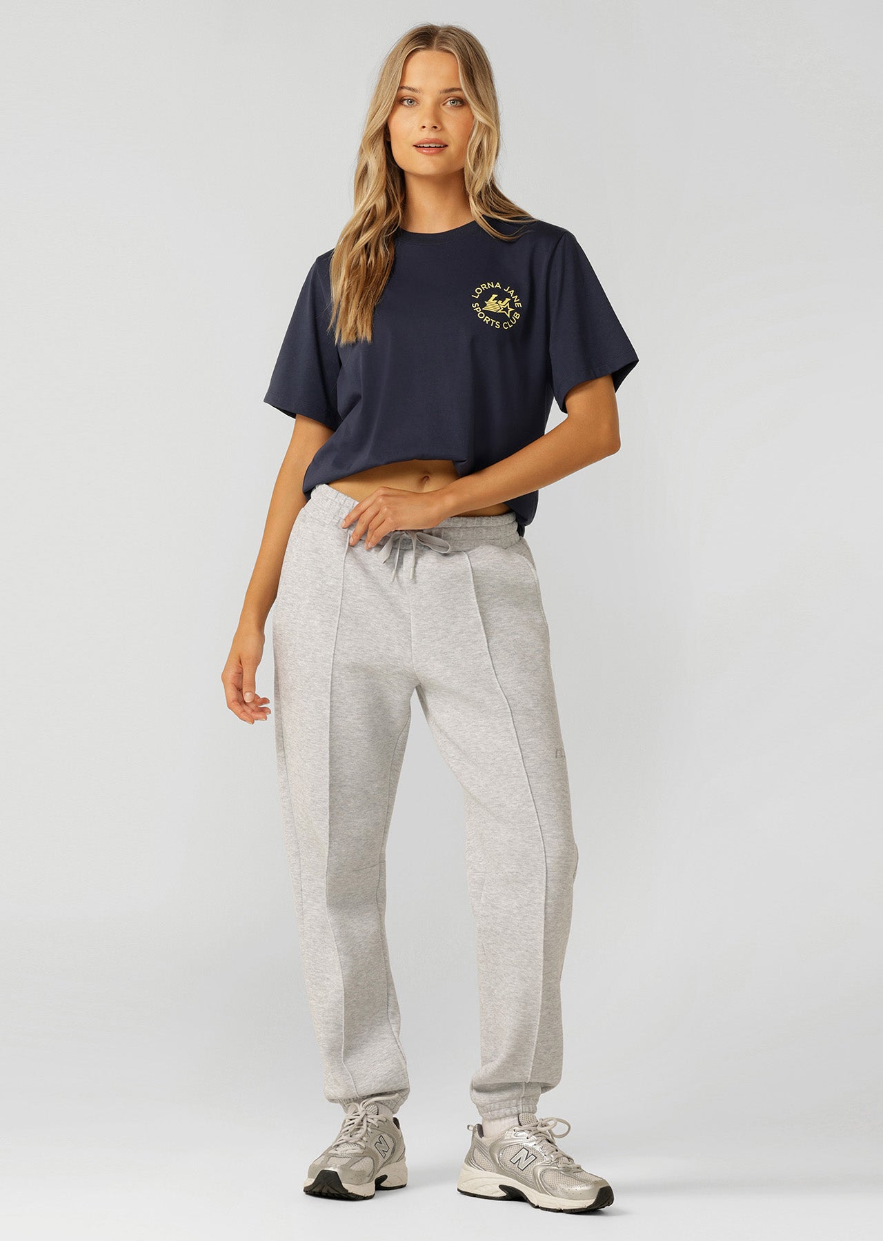Lorna Jane LJ Sports Club Relaxed T-Shirt - Platinum Navy