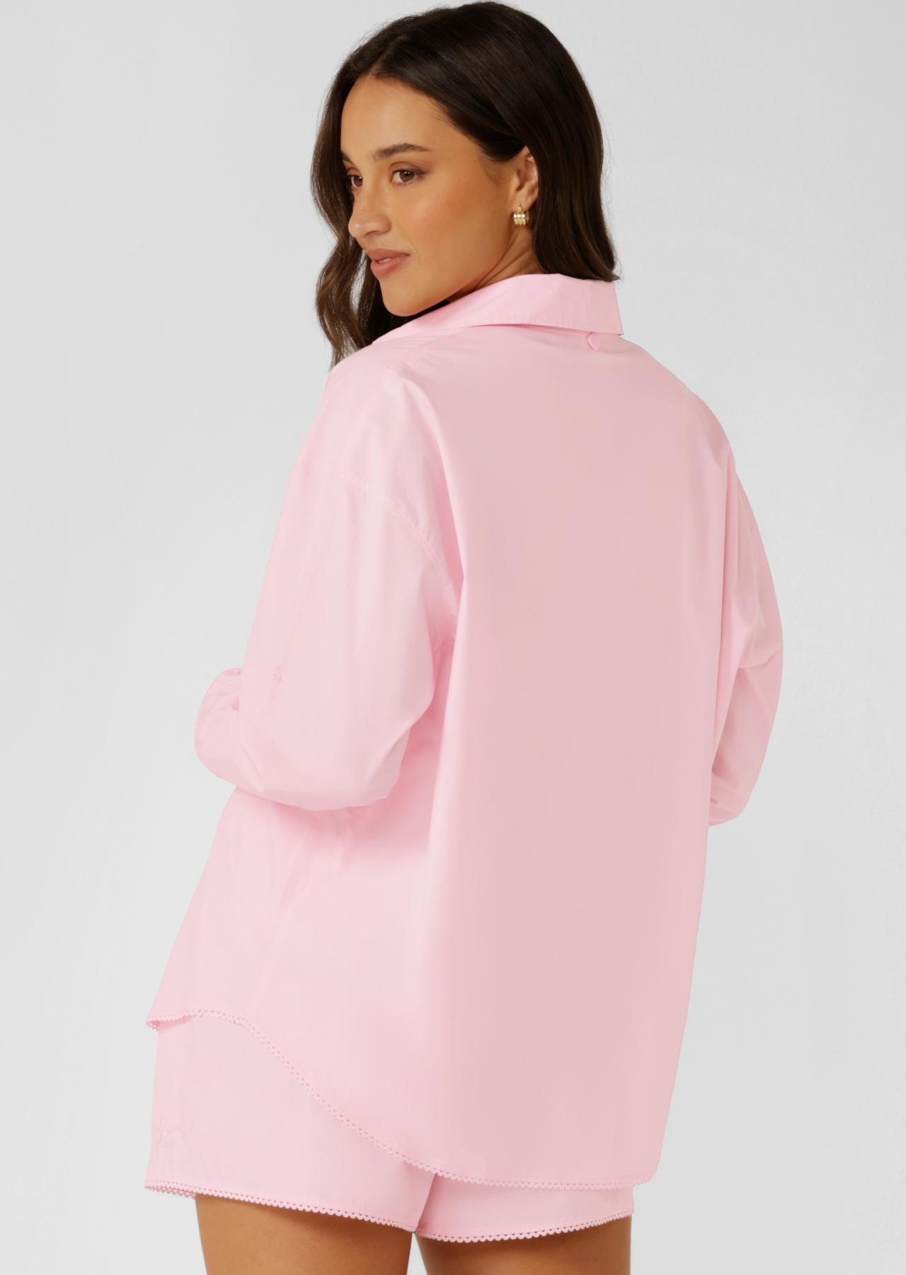 Lorna Jane Sweet Escape Lounge Shirt - Strawberry Milk