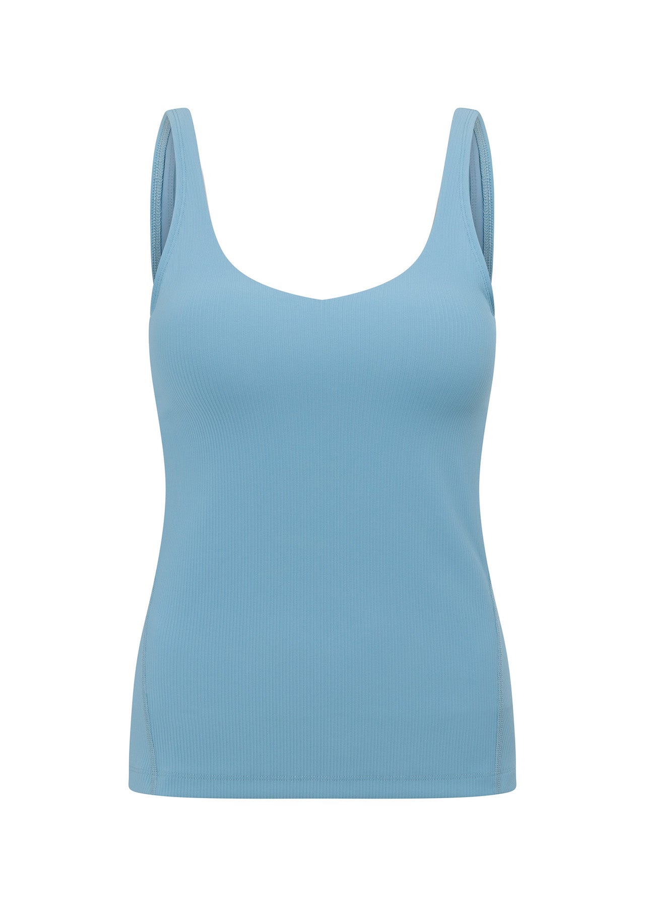 Lorna Jane Ribbed Tank Bra Combo - Voyage Blue