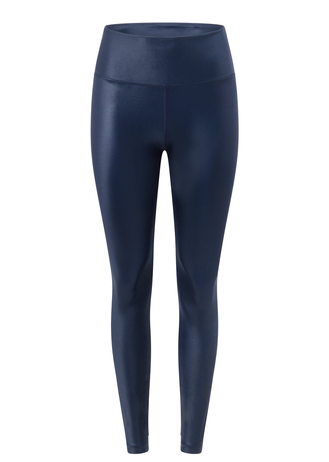 Lorna Jane Wet Look  Full Length Leggings - French Navy