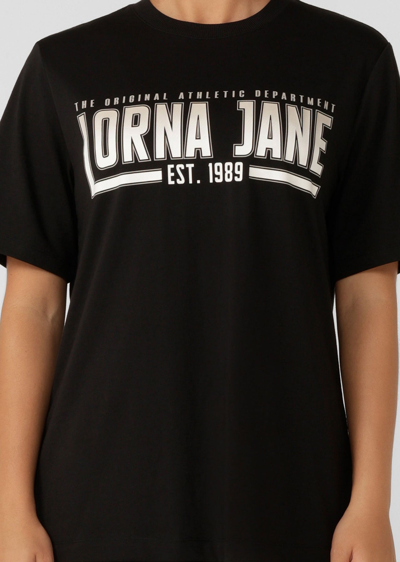 Lorna Jane Breathe Easy Ombre Relaxed Tee - Black