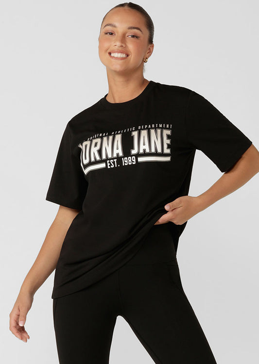 Lorna Jane Breathe Easy Ombre Relaxed Tee - Black