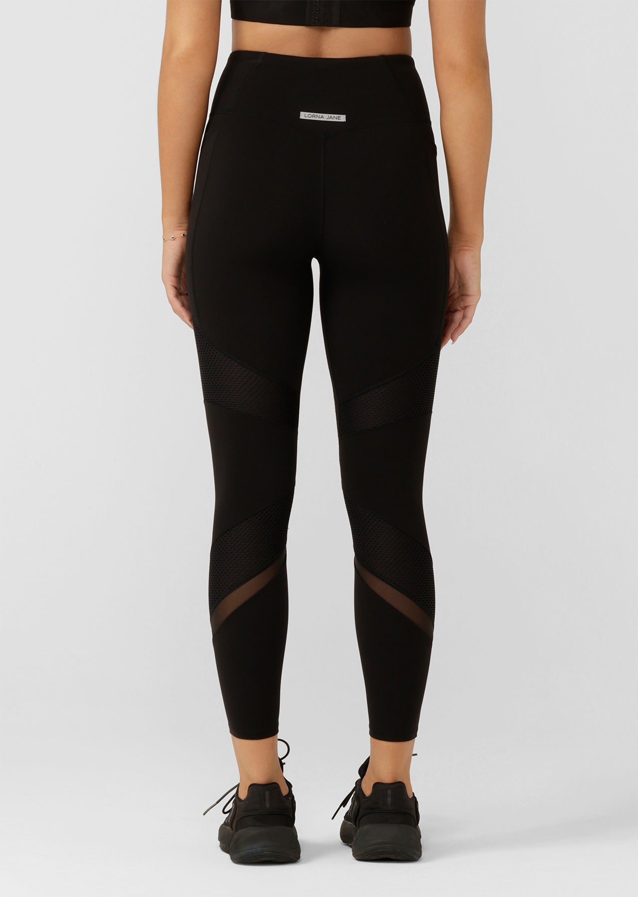 Lorna Jane Sprint And Support Pocket Ankle Biter Leggings - Black