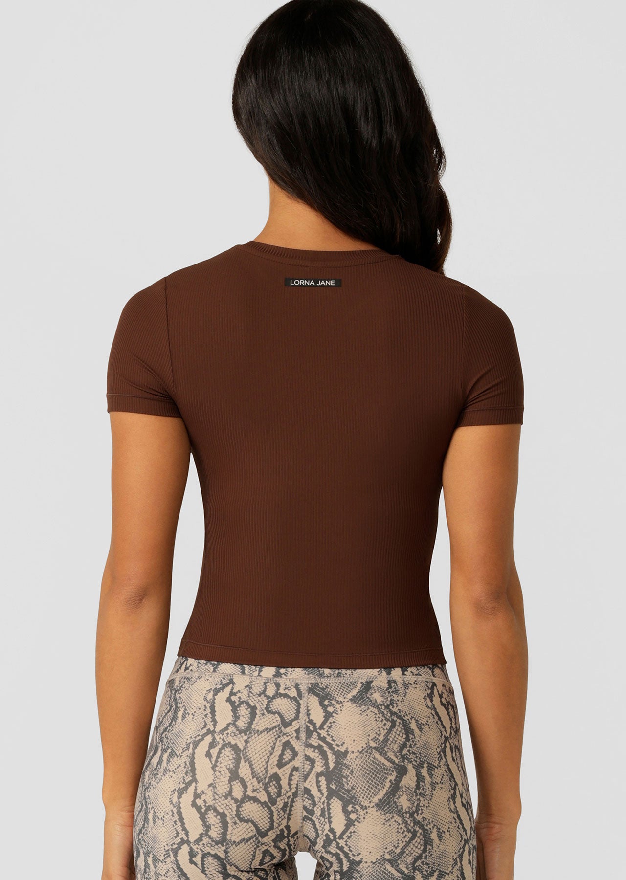 Lorna Jane Ultimate Comfort Rib T-Shirt - Espresso