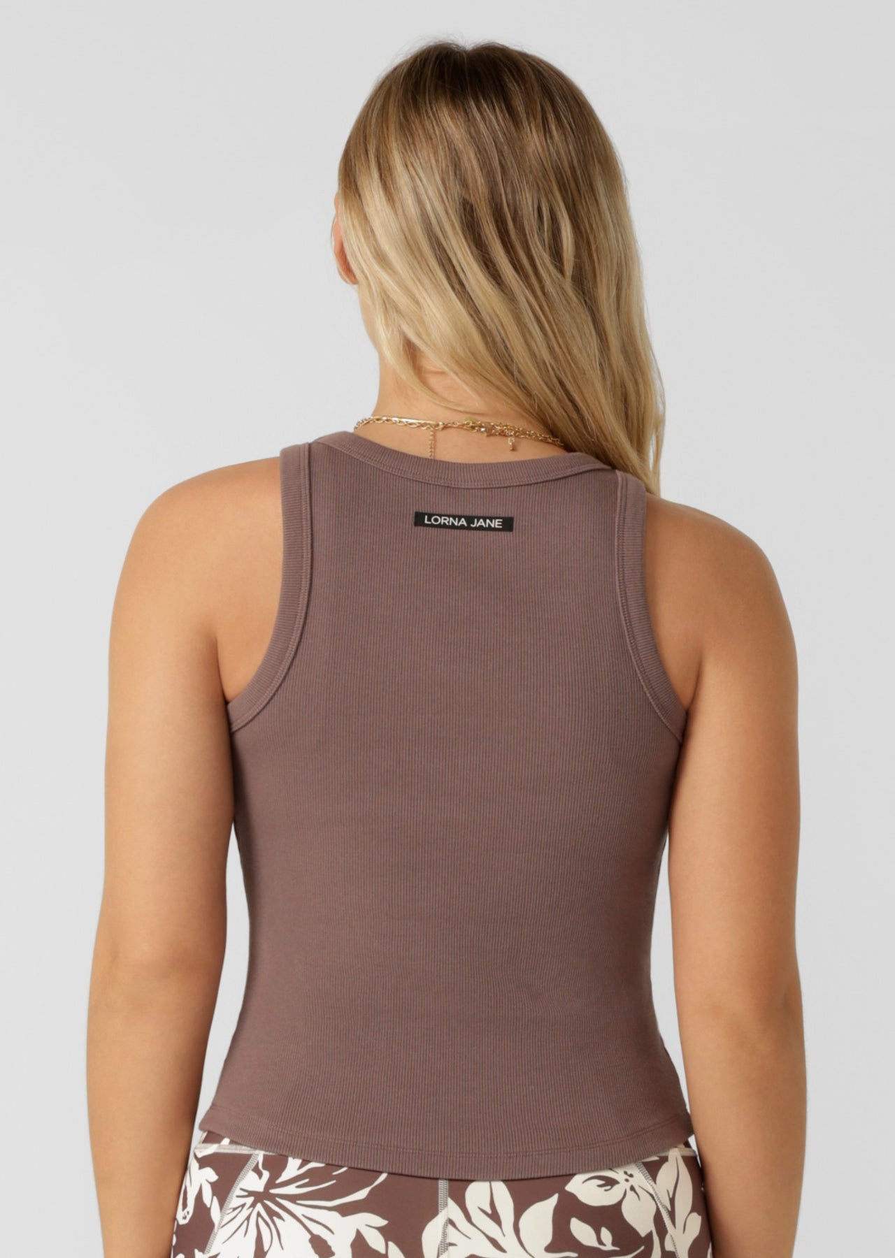 Lorna Jane LJ Basics Rib Tank - Stone