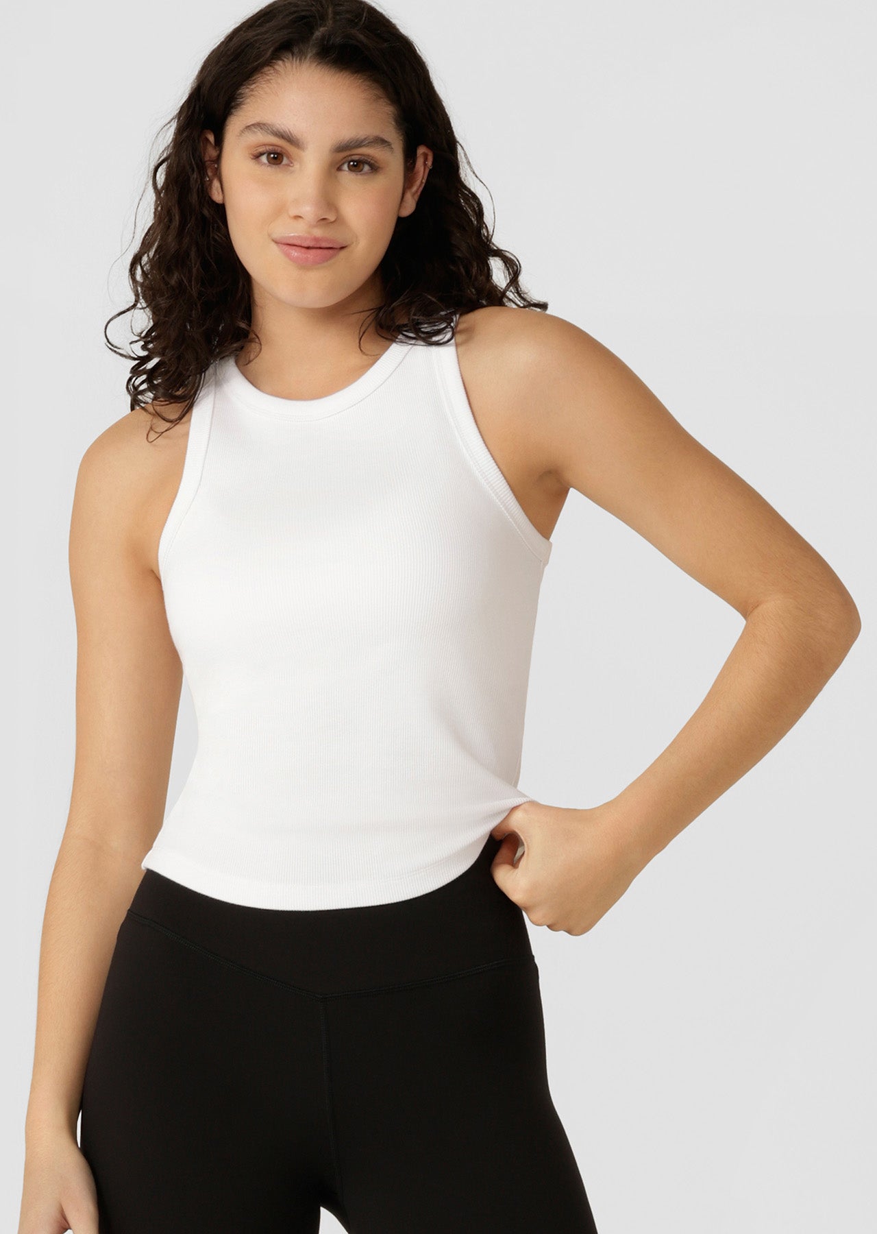 Lorna Jane LJ Basics Rib Tank - White