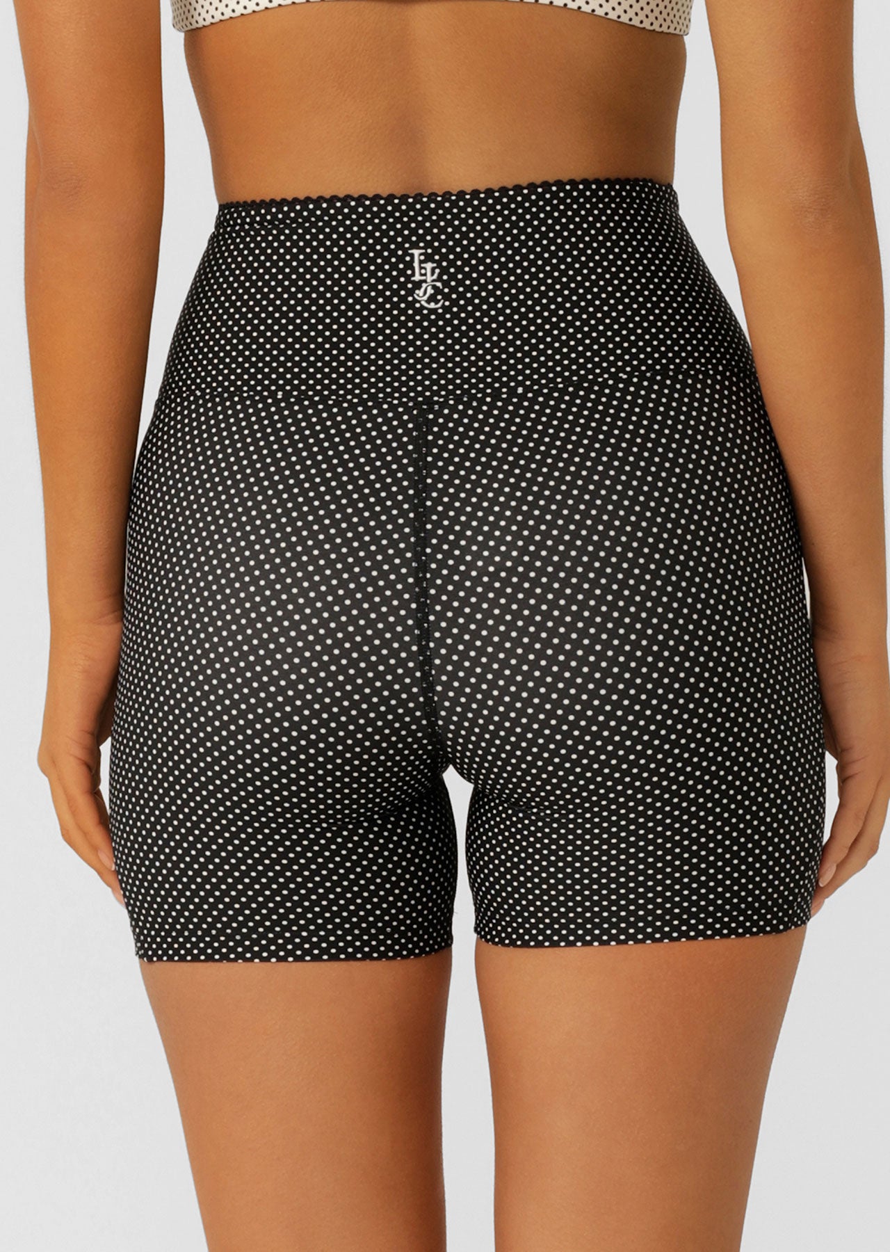 Lorna Jane Sweet Thing Polka Dot No Ride 12cm Bike Shorts - Mini Dot Black Print