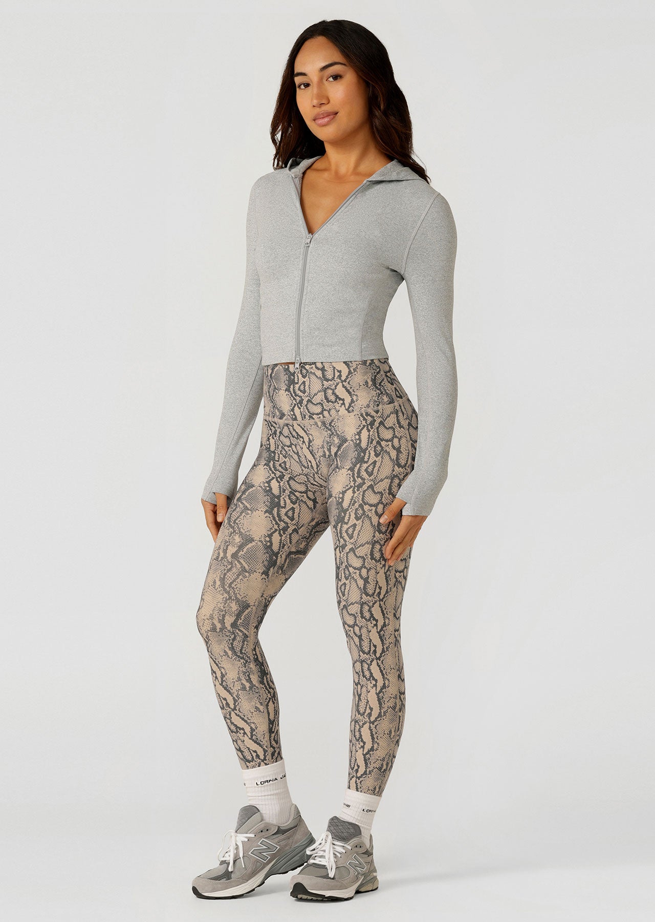 Lorna Jane Soft Touch Warm Up Jacket - Grey Marl