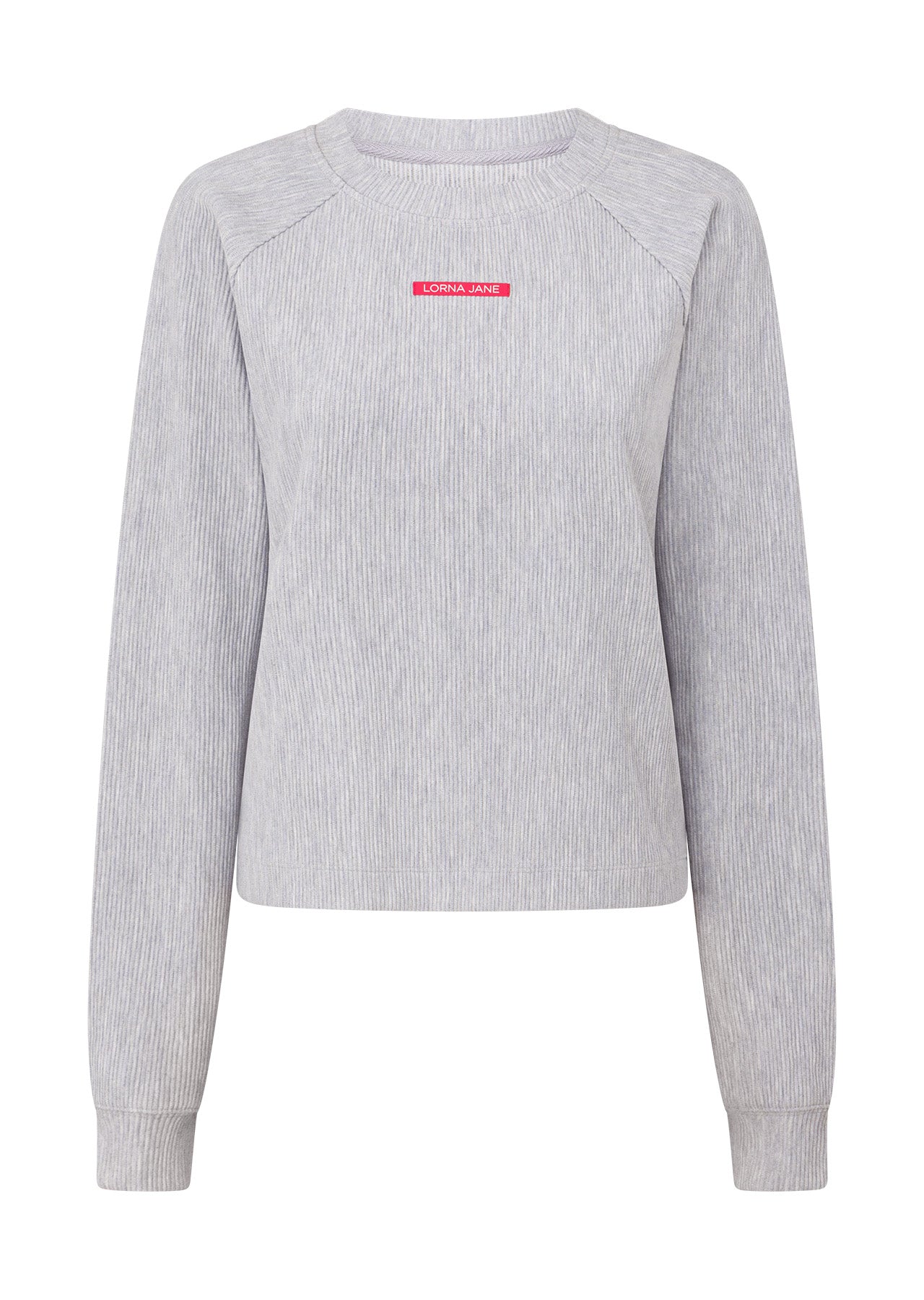 Lorna Jane Retreat Rib Long Sleeve Top - Grey Marl