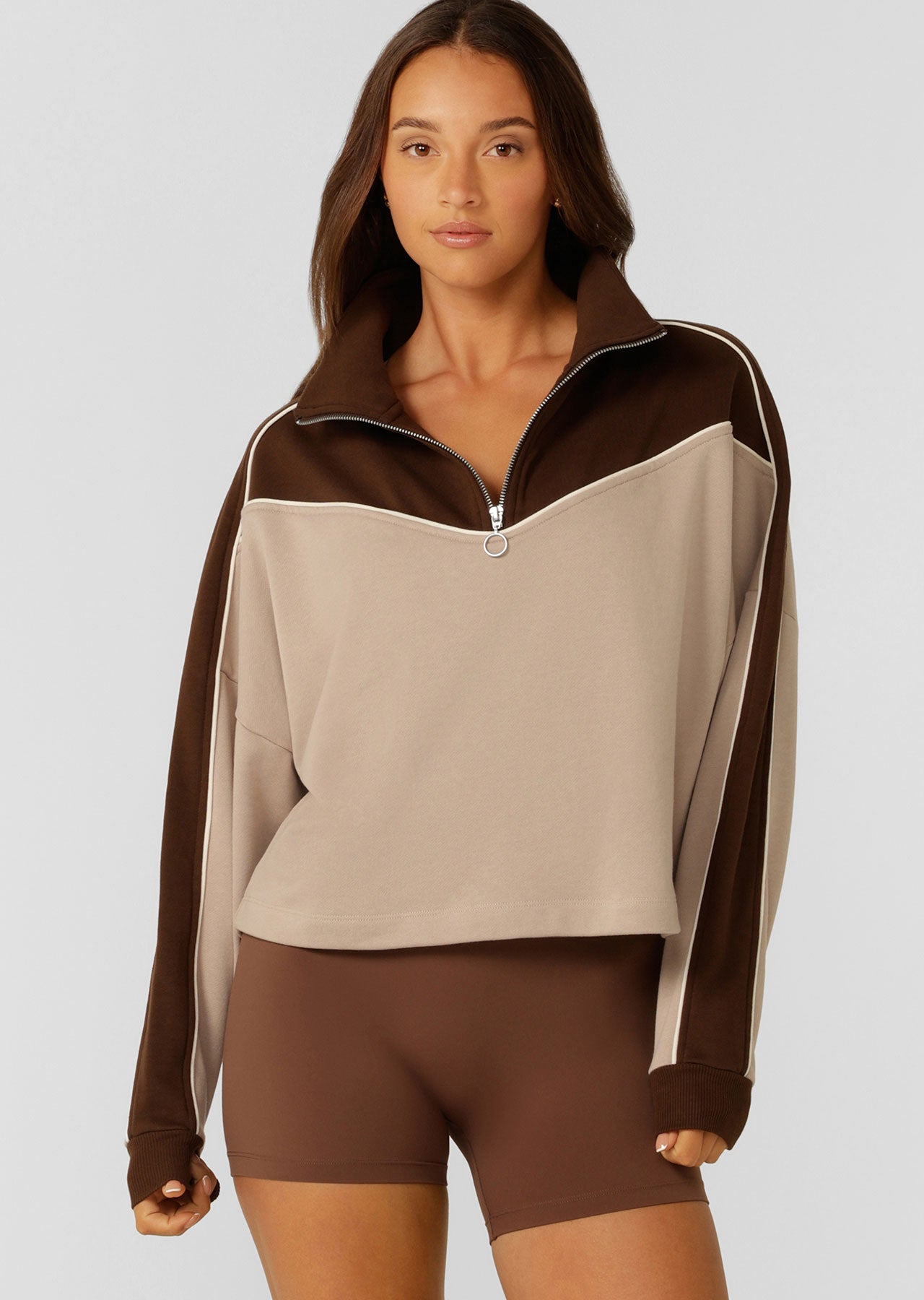 Lorna Jane Tone-on-Tone Everyday Half Zip Sweatshirt - Multi