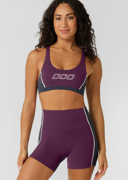 Lorna Jane Qualifier High Support Sports Bra - Dark Grape