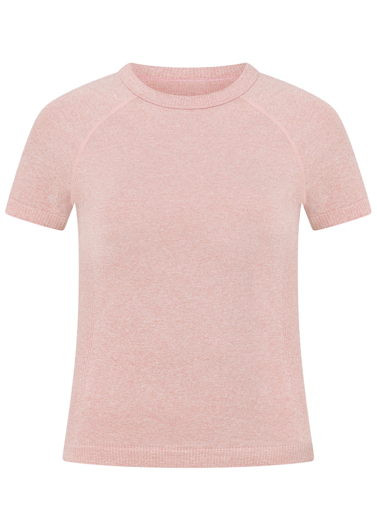 Lorna Jane Tempo Seamless Short Sleeve Active Top - Light Ash Rose Marl
