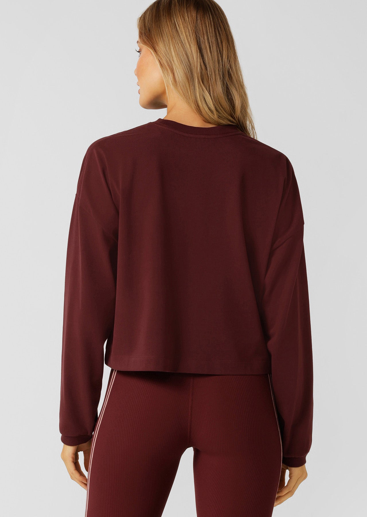 Lorna Jane Iconic Lightweight Sweat - Plum Red