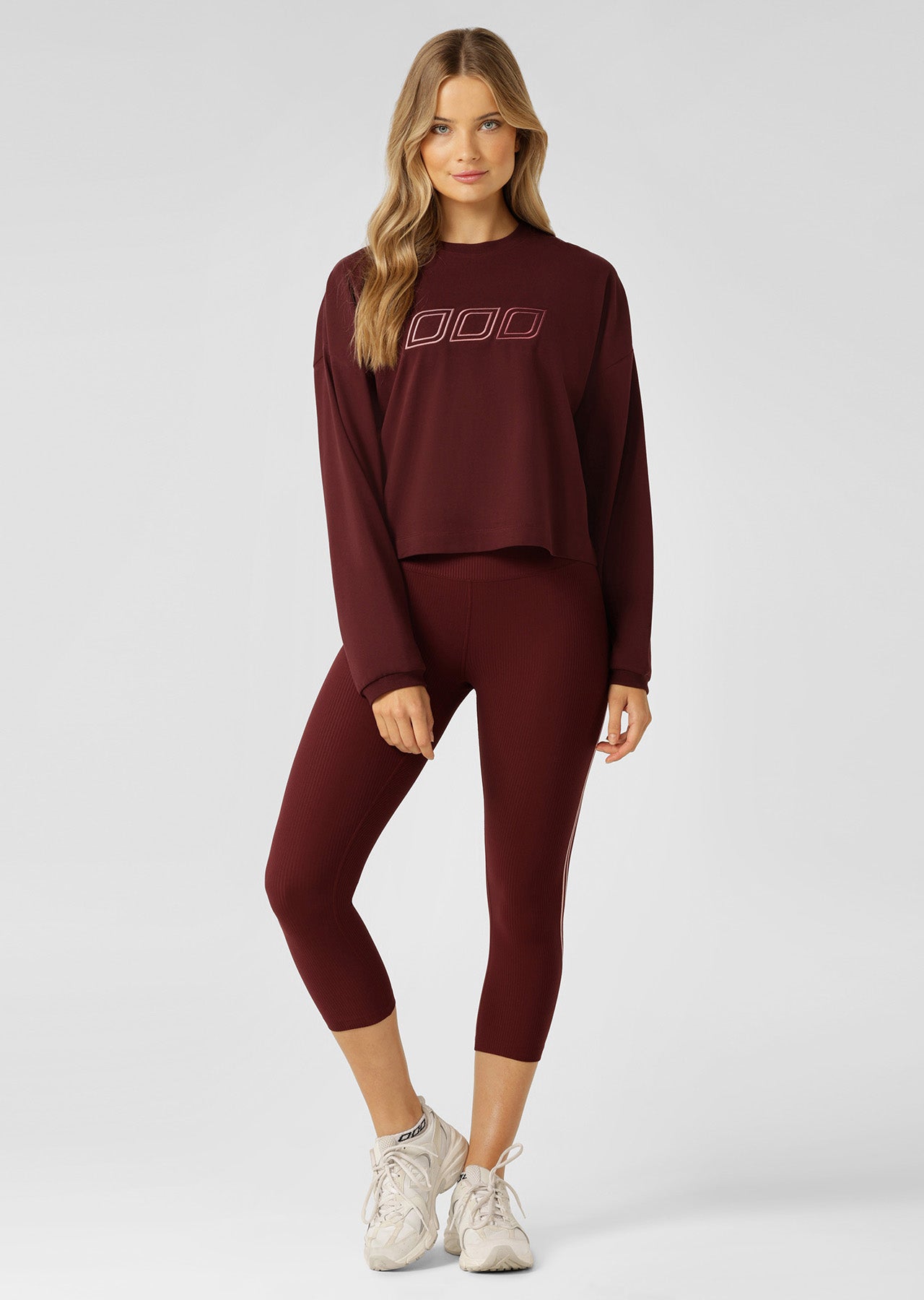 Lorna Jane Iconic Lightweight Sweat - Plum Red