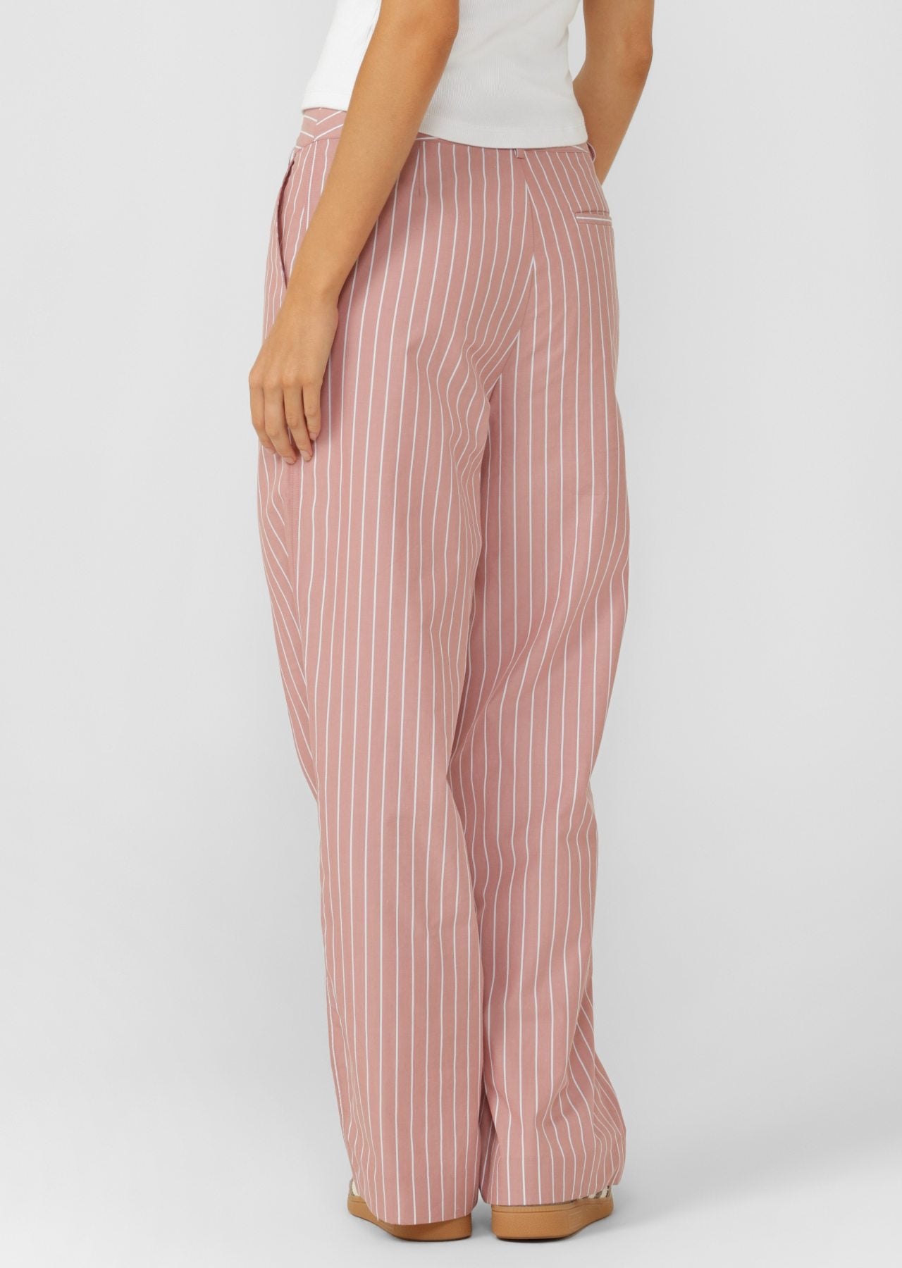 Lorna Jane Heritage Club Pinstripe Pants - Ash Rose Pinstripe