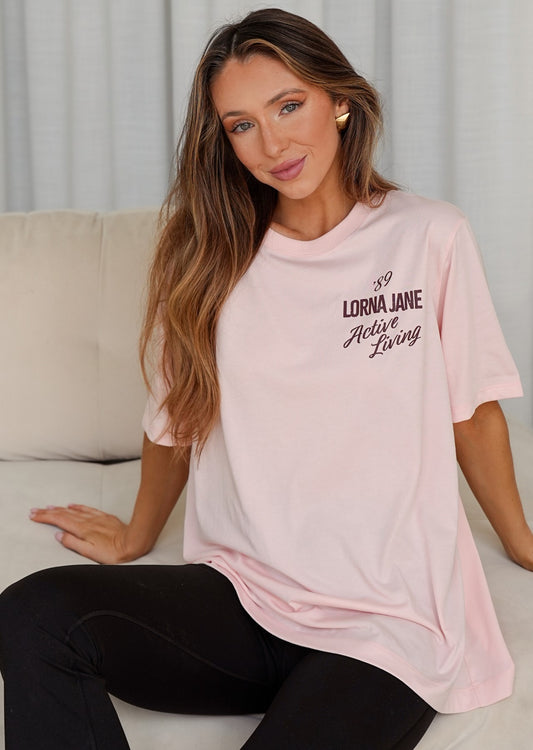 Lorna Jane LJ Active Living Relaxed T-shirt - Soft Ballerina