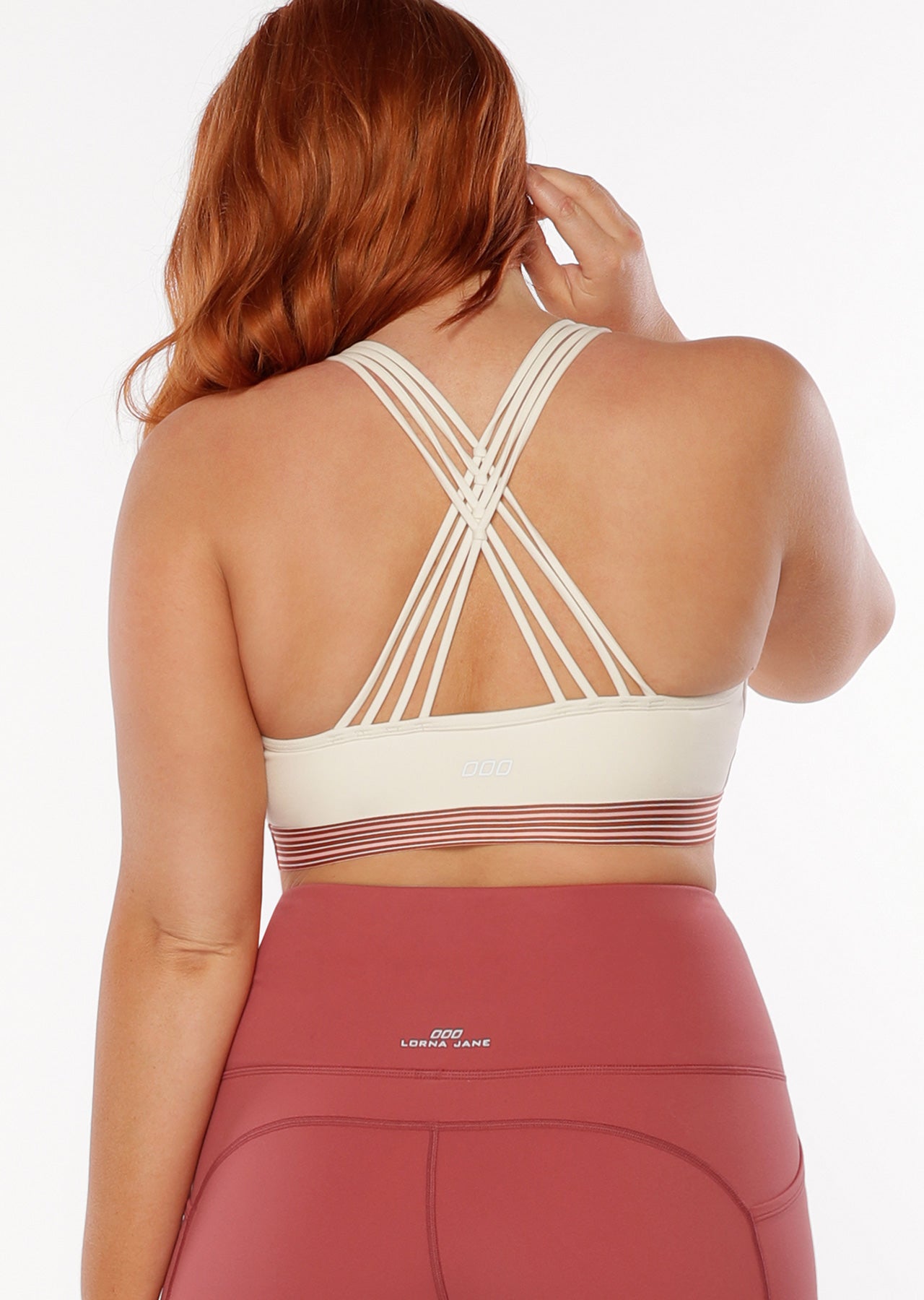 Lorna Jane Retro Sports Bra - Cream
