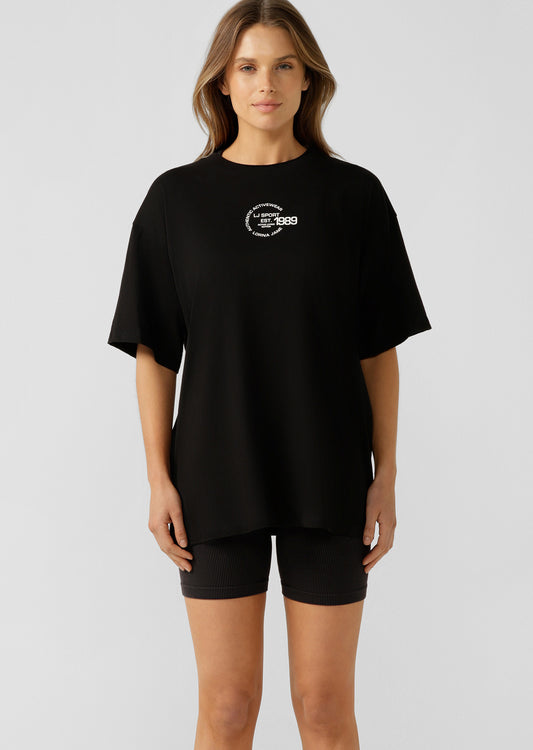 Lorna Jane Icon Boyfriend Tee - Black