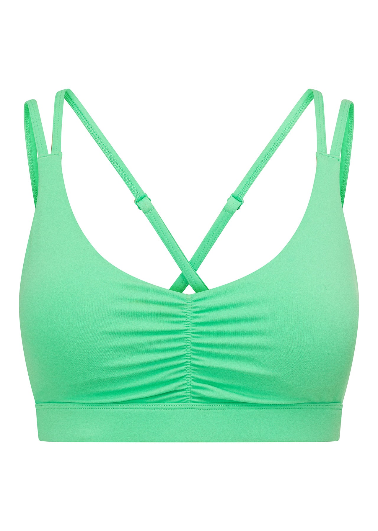 Lorna Jane Ruched Sports Bra - Apple Sorbet