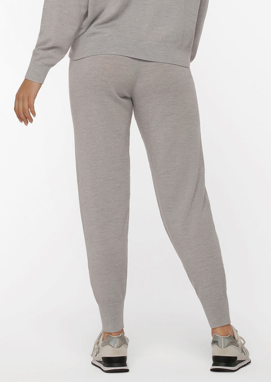 Lorna Jane Wellness Wool Trackpants - Light Grey Marl