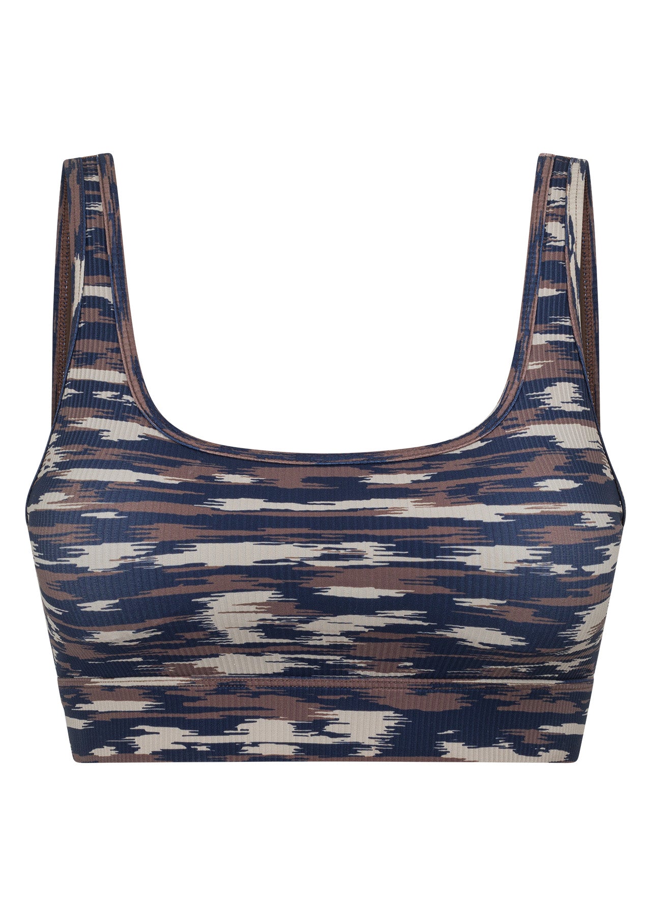 Lorna Jane Zen Rib Sports Bra - Zen Stripe Print