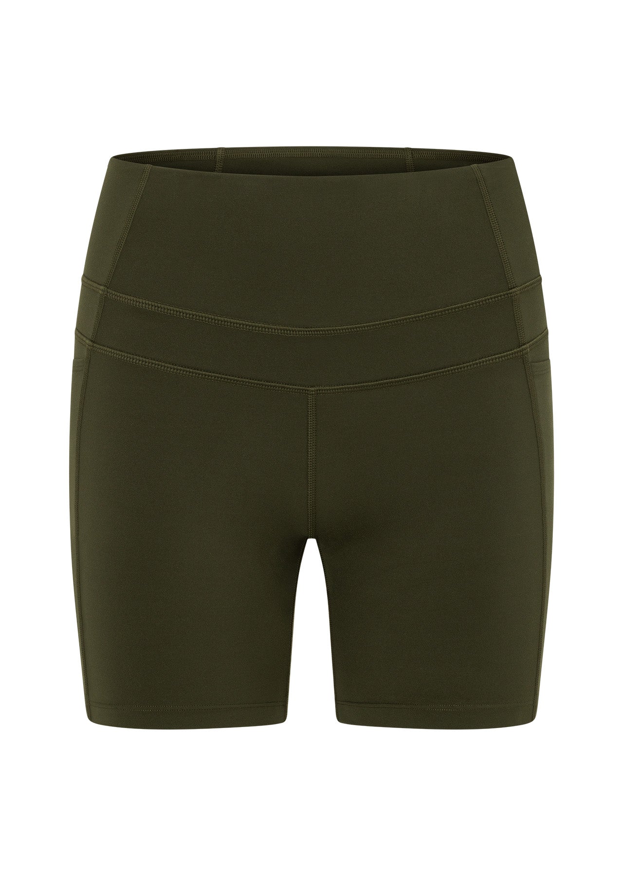Lorna Jane Stomach Support Pocket Bike Shorts - Luxury Green