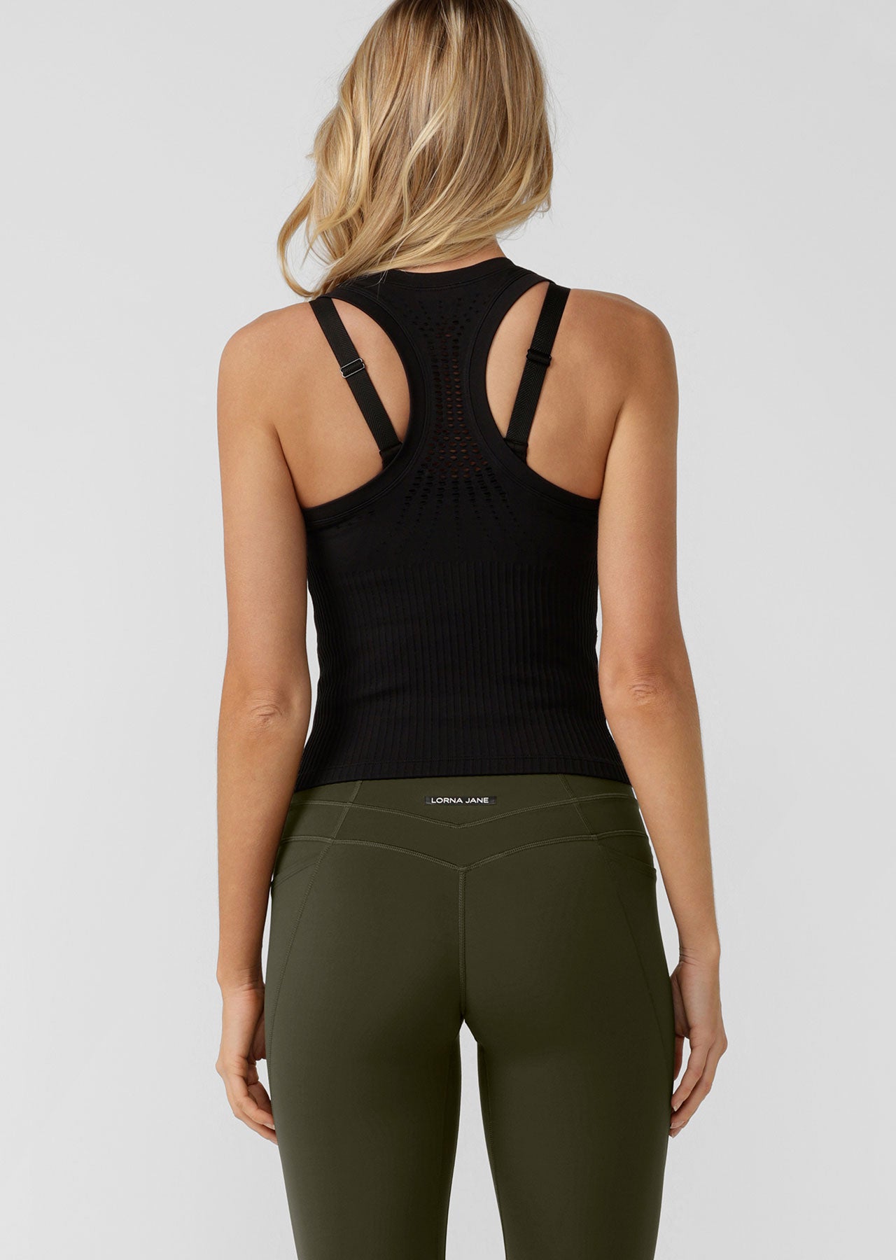 Lorna Jane Aerodynamic Seamless Tank - Black