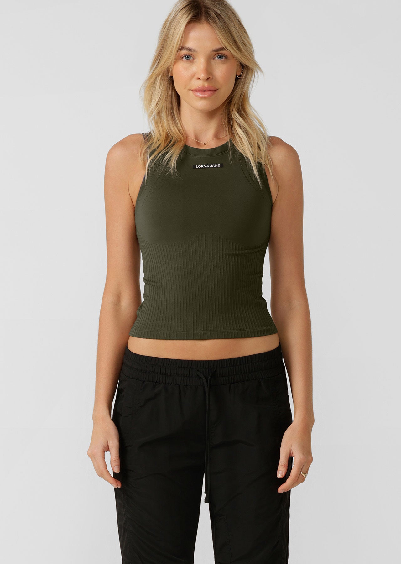 Lorna Jane Aerodynamic Seamless Tank - Luxury Green