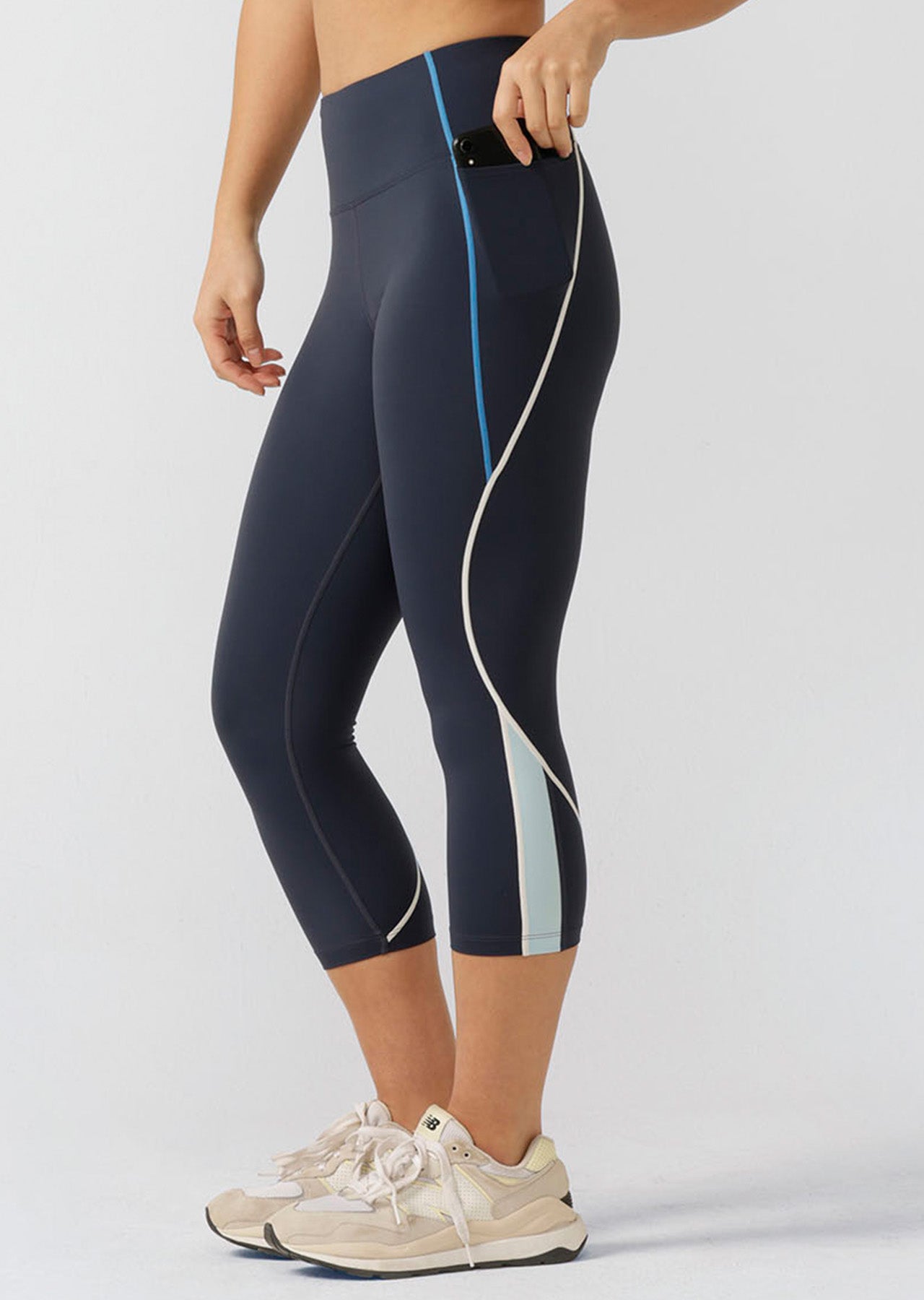 Lorna Jane In Alignment Pocket 7/8 Leggings - Platinum Navy