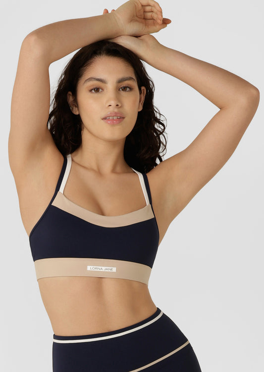 Lorna Jane Sunrise Circuit Sports Bra - French Navy