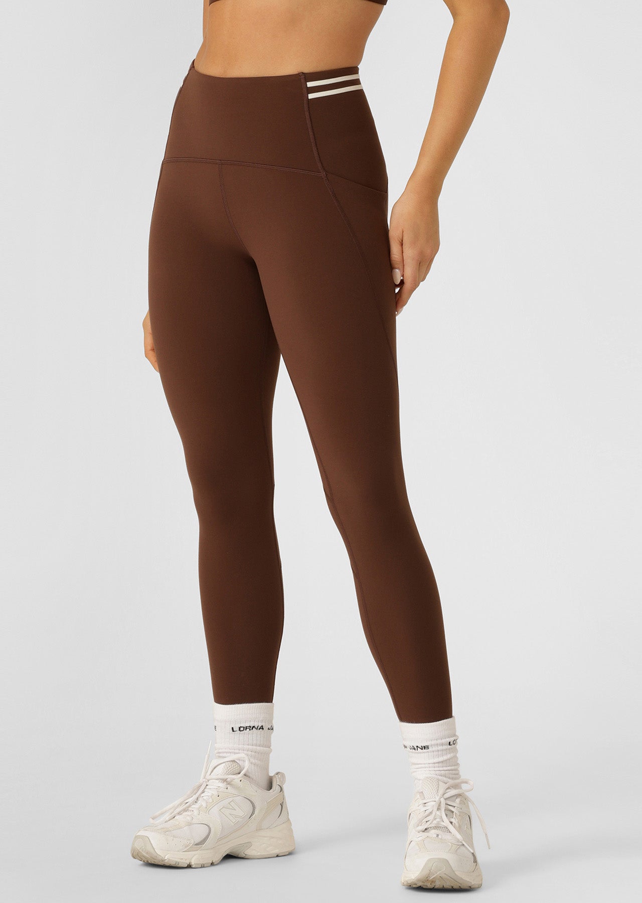 Lorna Jane Stash It All 3 Pocket Ankle Biter Leggings - Espresso