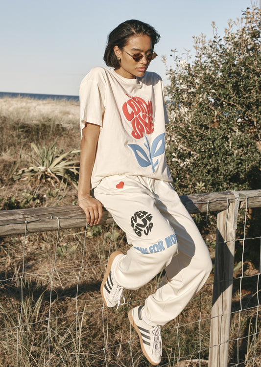 Lorna Jane Summer Track Pants - Cream