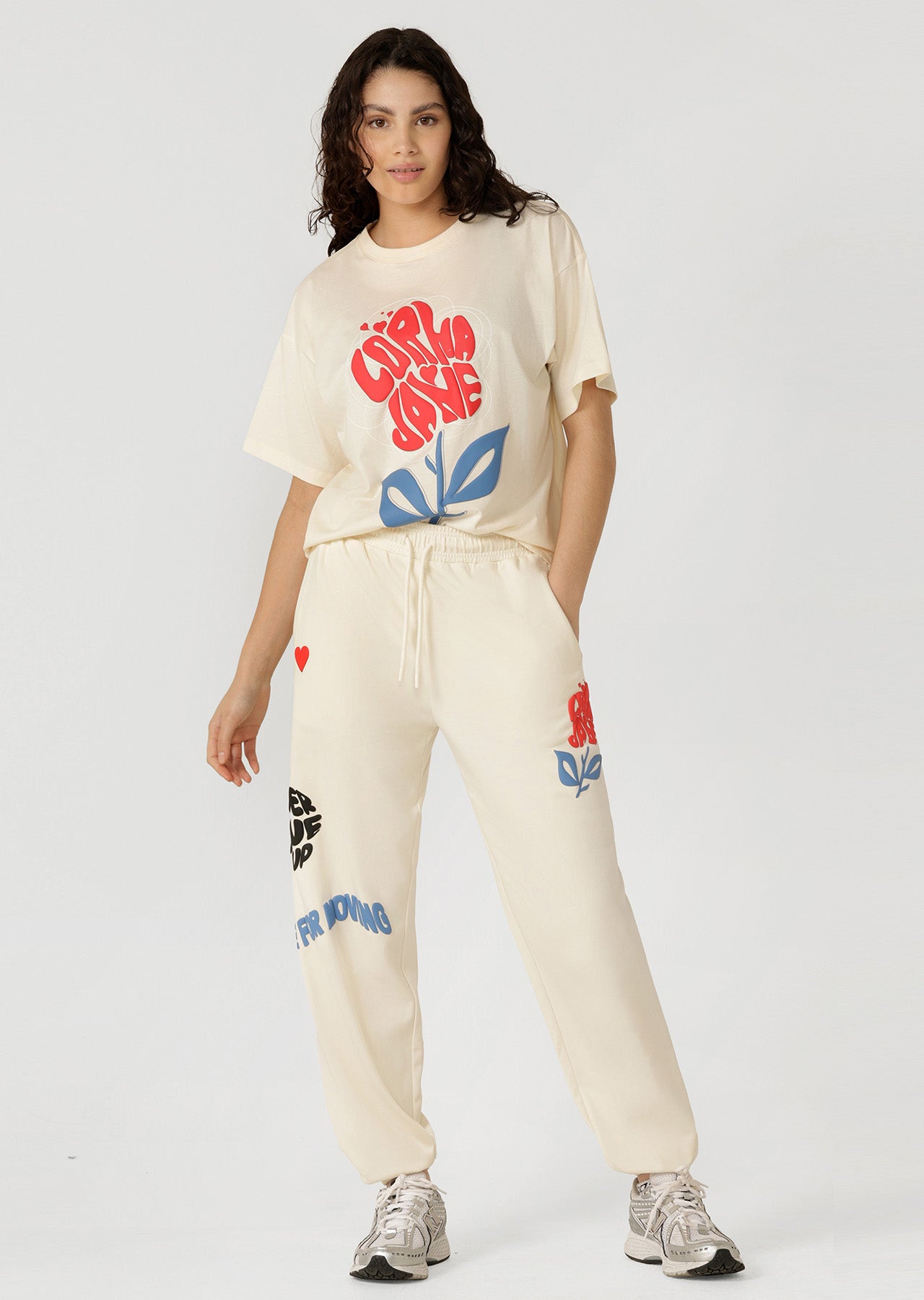 Lorna Jane Summer Track Pants - Cream