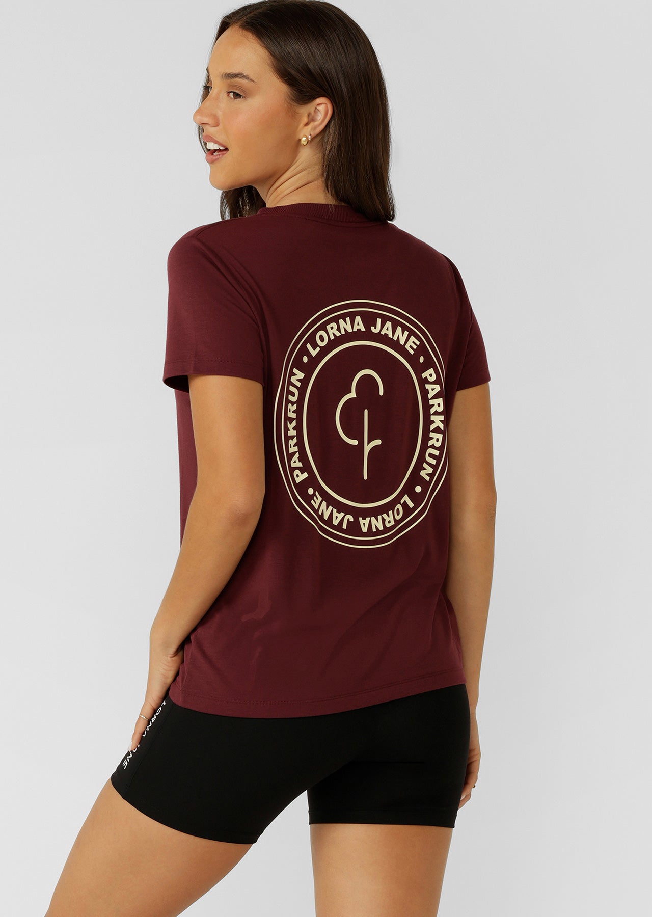 Lorna Jane parkrun T-Shirt - Cranberry