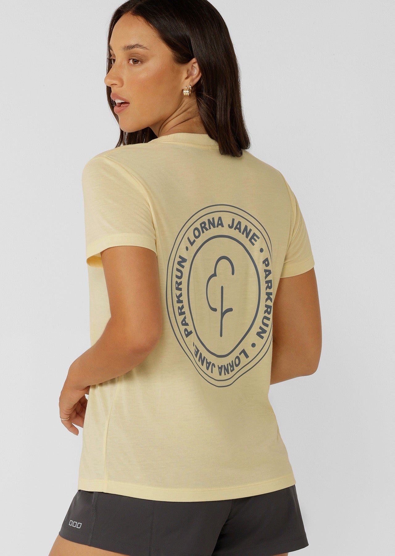 Lorna Jane parkrun T-Shirt - Lemon Cream