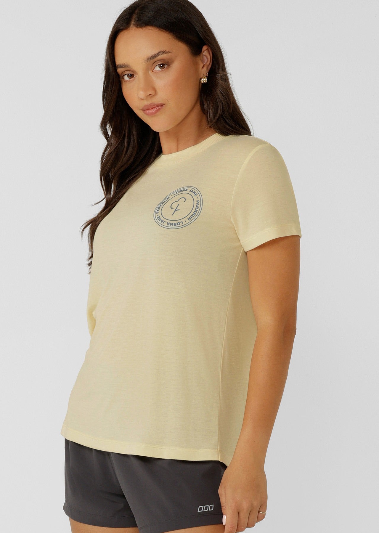 Lorna Jane parkrun T-Shirt - Lemon Cream