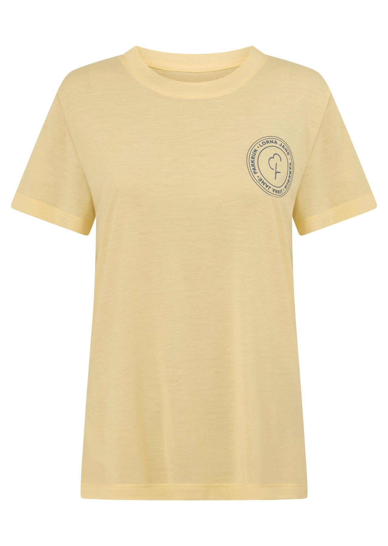 Lorna Jane parkrun T-Shirt - Lemon Cream